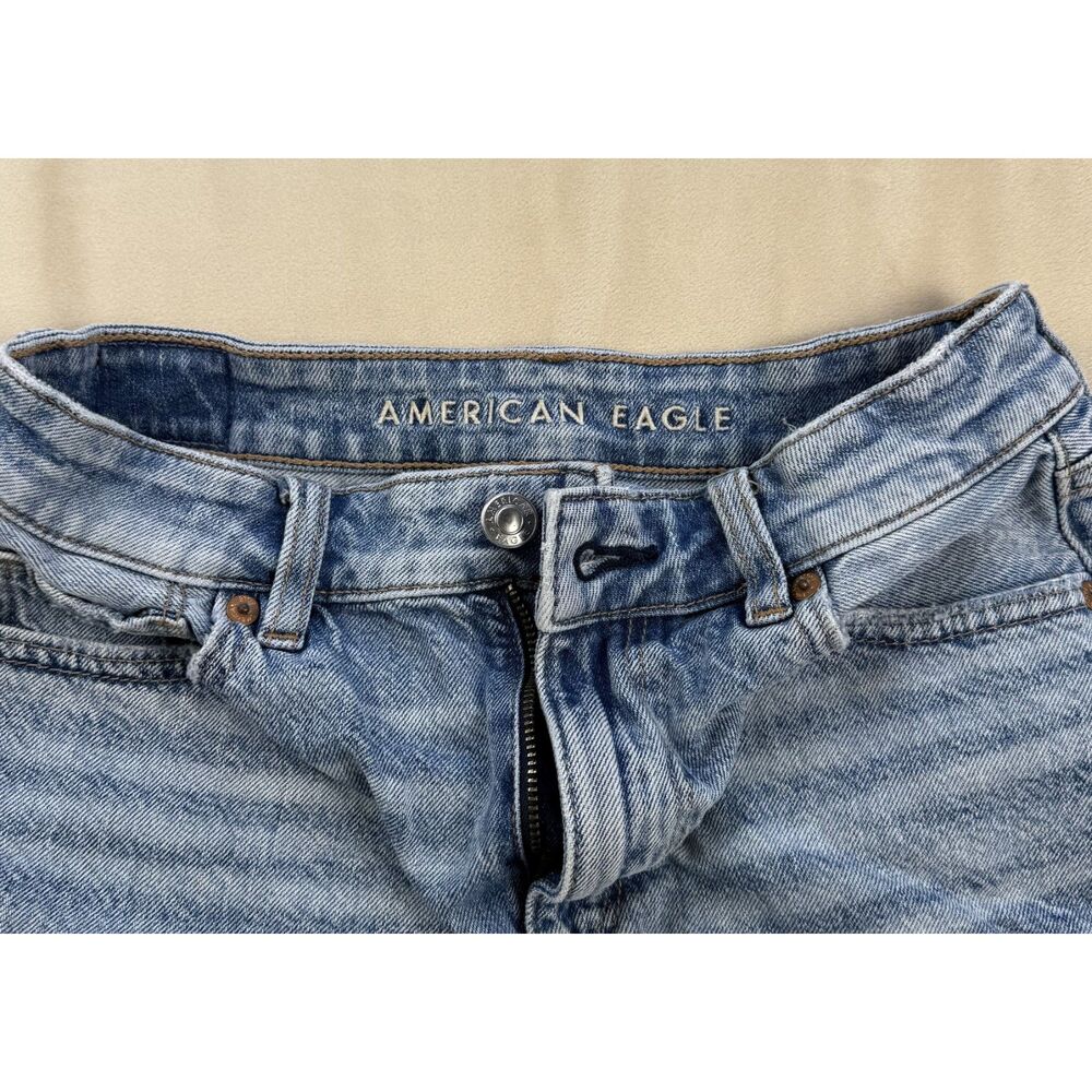 American Eagle Women’s Size 0 Distressed Denim Shorts High Rise Cutoff Blue